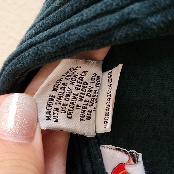 Looney Tunes Shirt Size XL Vintage Tweety Bird Hunter Green Corduroy Button-Up - Picture 6 of 10